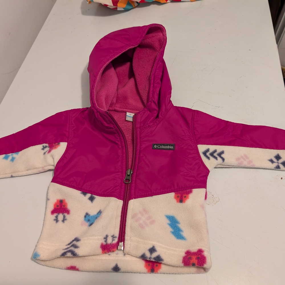 Columbia Fuchsia and Cream Baby Jacket